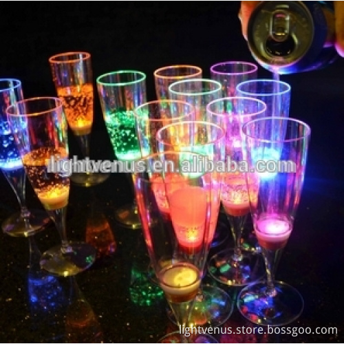 light up drinks cup dispaly drinking glass with LED inside colored plastic cup